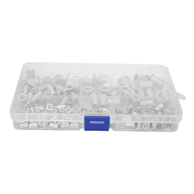 Immagine di Dado per rivetti 150 pz, M3 M4 M5 M6 M8 in alluminio Inserti filettati Kit dadi Fissaggi hardware, Noce