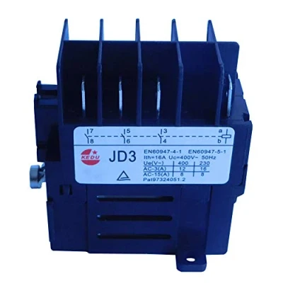 Immagine di KEDU JD3 relè elettromagnetico a 8 poli KJD11, elettromagnetico, interruttore per dispositivi elettrici, protezione con interruzione di corrente e da sottotensione, 4NO 400V 16A 50Hz
