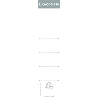 Immagine di Exacompta Cod. 5358E Confezione da 10 etichette adesive per Raccoglitori a leva dorso 50mm Bianco