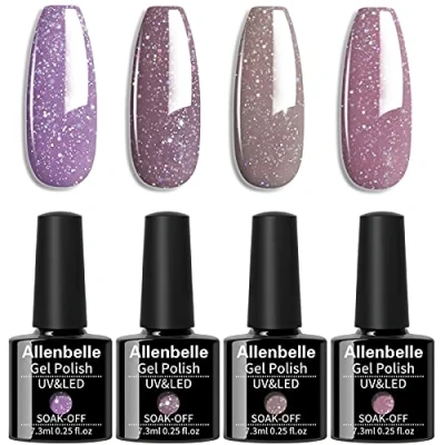 Immagine di Allenbelle Smalto Semipermante Per Unghie Kit In Gel UV LED Smalti Semipermanenti Nail Polish 3301