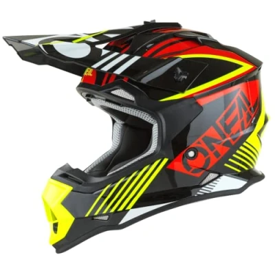 Immagine di O&#039;NEAL Casco Motocross MX Enduro Standard di sicurezza ECE 22.05, Prese d&#039;aria per una ventilazione e un raffreddamento ottimali 2SRS Rush V.22 Adulto Rosso Giallo Neon Taglia M