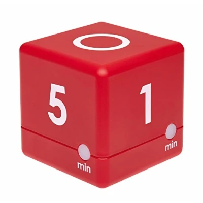 Immagine di TFA Dostmann Timer digitale a cubo, con funzione di gestione del tempo, 38.2039.05, 6 x cm, rosso