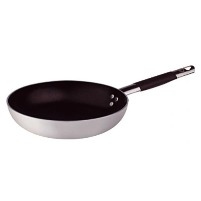 Immagine di Pentole Agnelli ALSC111BBSC36 Platinum Padella Svasata Bassa, in Alluminio, Spessore 3 mm, con Manico Tubolare Acciaio Inossidabile Cool, Argento, 36 cm