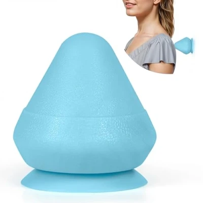 Immagine di Belle Vous Massaggiatore Muscolare Strumento Auto Massaggio per Trigger Point Tessuti Profondi Automassaggio Spalla Collo Schiena Gambe e Mani Blu