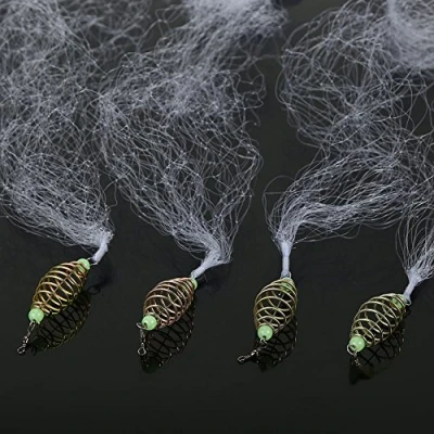 Immagine di 4Pcs Rete da Pesca a Molla in Rame, Maglia Rame Netto con reti Luminose Maglie per Notturna(7#)