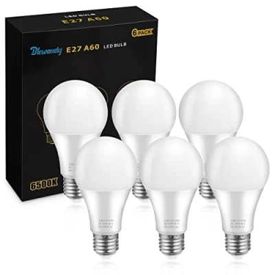 Immagine di Blewandy Lampadina LED E27 12W Equivalenti a 100W, 6500K Luce Bianca Fredda 1200LM Lampadine A60, Lampada Vite Edison Risparmio Energetico Consumo Basso, Non Dimmerabile, Pacco da 6
