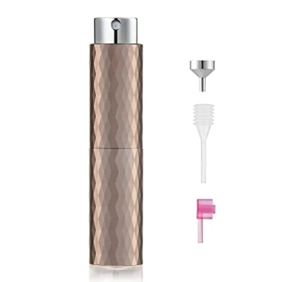 Immagine di Toureal 8ml Spruzzino Profumo Ricaricabile, Vaporizzatore da Viaggio, Atomizzatore Nebulizzatore Profumo, Bottiglie Porta Spray (Marrone Lucido)