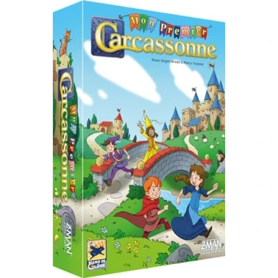 Immagine di Asmodee MIO PRIMO CARCASSONNE Gioco di Società Famiglia per Bambini dai 4 anni strategia divertente e semplificato con posizionamento piastrelle 2 giocatori 20 min In