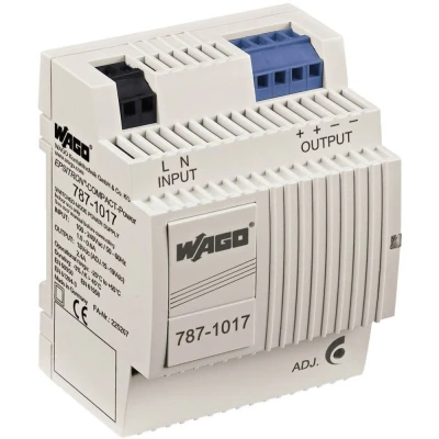 Immagine di WAGO EPSITRON® COMPACT POWER 787 1017 Alimentatore per guida DIN 18 V/DC 2.4 A 43.2 W Num. uscite:1 x Contenuto 1 pz.