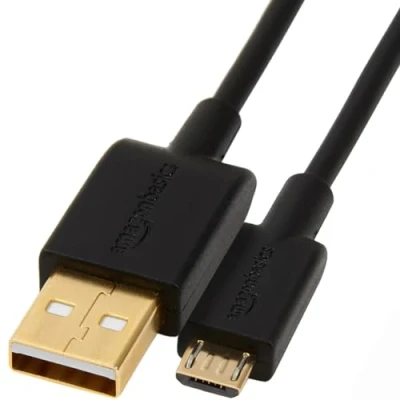 Immagine di Amazon Basics Cavo USB a 2.0 da maschio Micro USB, per Stampante, (Confezione singola), 3 m, Nero