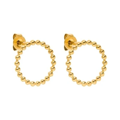 Immagine di PURELEI® Orecchini Karma (Oro) donna in resistente acciaio inossidabile oro impermeabili da Diametro 1,5 cm Gioielli per un look personalizzato