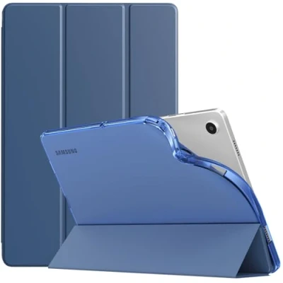 Immagine di TiMOVO Custodia Compatibile con Samsung Galaxy Tab A9+/A9 Plus 11&quot; 2023 SM X210/X216/X218, Cover Posteriore Sottile e Morbido in TPU Traslucido Smerigliato, Blu Marino