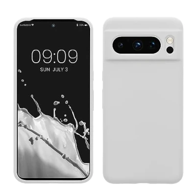 Immagine di kwmobile Cover per Google Pixel 8 Pro Custodia Back Case Smartphone in Silicone TPU Protezione Gommata bianco