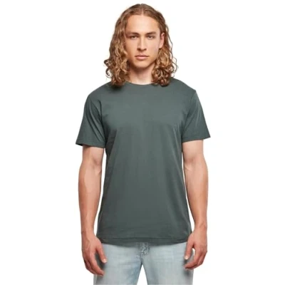 Immagine di Build Your Brand Maglietta Basic con Scollo Rotondo T Shirt, Verde Bottiglia, XXL Uomo