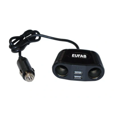 Immagine di Eufab 16549 Distributore accendisigari Numero di 2 x Interfacce: USB Portata massima corrente 10 A