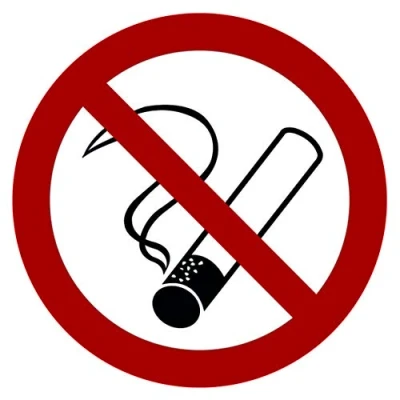 Immagine di Strobo Adesivo con segnale di divieto fumo, protezione dai raggi UV, avvertimento per interni ed esterni, vietato fumare, sigarette non consentite