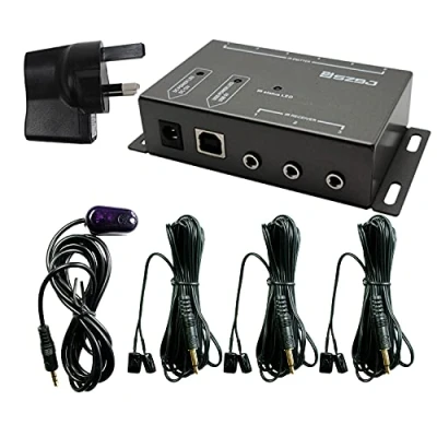 Immagine di SZBJ Ripetitore IR, ir Remoto, Telecomando Infrarossi Extender Kit BD102, tre doppia testa emettitore