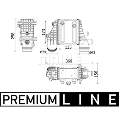 Immagine di MAHLE ORIGINAL CI 553 000P Intercooler