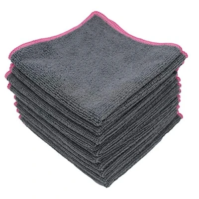 Immagine di DW S1022 Panno in Microfibra, 30 x cm, 220 g/m², 10 Pezzi, Colore: Grigio/Rosa