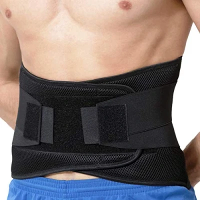 Immagine di NEOtech Care Fascia lombare supporto schiena cintura AMPIO supporto, compressione regolabile e traspirante (Nero, S)