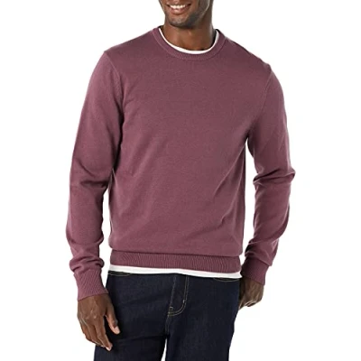 Immagine di Amazon Essentials Maglione a Girocollo (Disponibile in Taglie Extra Forti) Uomo, Prugna, XL