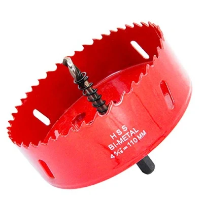 Immagine di Hole Saw Drill Bit HSS Cutter with Arbor for Wood and Metal LAIWEI (4 5/16&quot;(110mm))