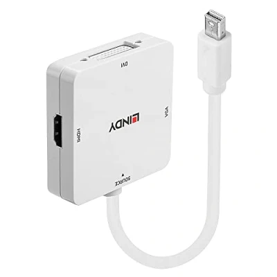 Immagine di Lindy 41035 Adattatore Mini DisplayPort 1.2 a HDMI 4K30/DVI/VGA