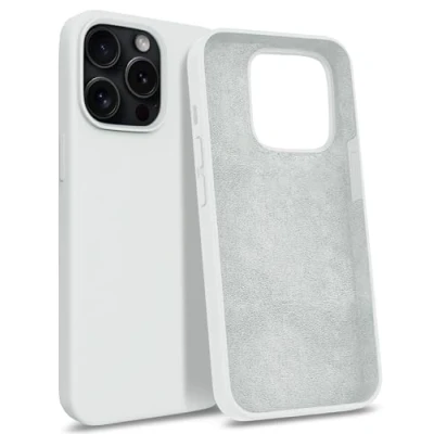 Immagine di MyGadget Cover per iPhone 15 Pro Max Custodia Antiurto in Silicone Morbido Case con 3 Strati TPU Ultra Resistente Protezione Antigraffio Bianco