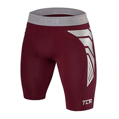Immagine di TCA Shorts Carbonforce Termici a Compressione per Ragazzo Cabernet, L Ragazzi (10 12 Anni)