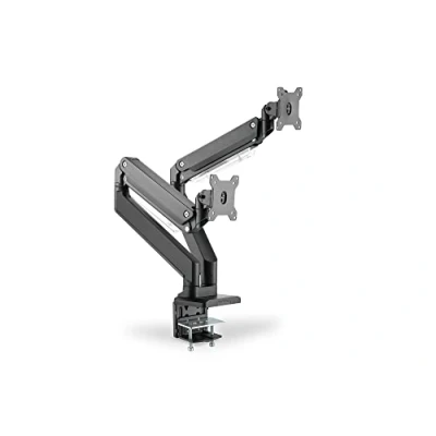 Immagine di Digitus DA 90427 2 vie Supporto per monitor 38,1 cm (15) 88,9 (35) Nero Estensibile, Ruotabile, Regolabile in altezza, Inclinabile, Inclinabile +