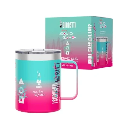 Immagine di Bialetti Camp Mug Squid Game©, 420ml, Acciaio Inox, Double Wall