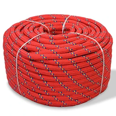 Immagine di vidaXL Corda Marina in Polipropilene 10 mm 50 m Rosso Cima Cordame Fune Cavo