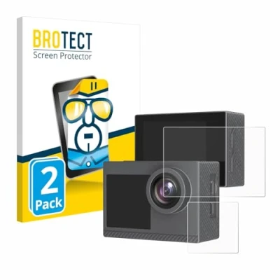 Immagine di brotect Pellicola Protettiva per Akaso Brave 4 Pro Protezione Schermo (2 Pezzi) [Trasparente, Anti Impronte]