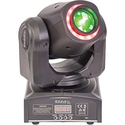 Immagine di MHSPOT30 FX Ibiza TESTA MOBILE SPOT DA 30 W CON EFFETTO ANIMATION WASH RING, RUOTA CLR, GB, DMX