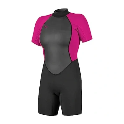Immagine di O&#039;Neill Reactor II 2 mm Back Zip Spring Wetsuit, Muta in Neoprene Donna, Nero/Berry, 6
