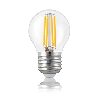 Immagine di Hellum Lampadine di filamenti a LED base E27, 3 pezzi, 4,5W lampadina filamento sfera goccia, bianco caldo 2700K vintage lampada led, chiaro 209112