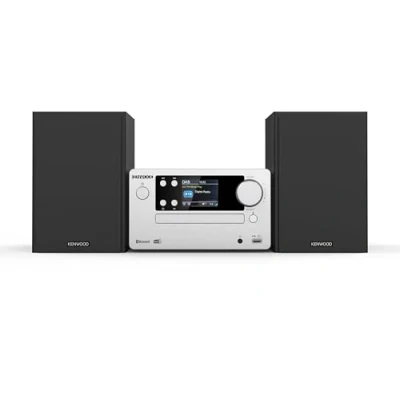 Immagine di KENWOOD, Sistema Micro HiFi Stereo M 725DAB S, con Ricevitore Radio DAB+, Lettore CD e Presa USB, Bluetooth per Audio Streaming V5.0 (A2DP), Display a Colori 2,4&quot;, Silver