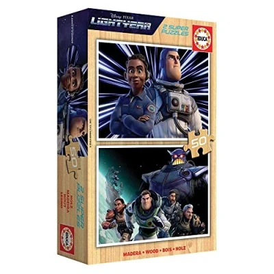 Immagine di Educa Lightyear Set di 2 puzzles bambini legno con 50 pezzi ciascuno. Misure: 28 x 20 cm. Composto da grandi perfettamente finiti. Raccomandato 5 anni (19314)