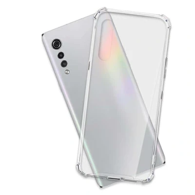Immagine di mtb more energy® Custodia Crystal Armor per LG Velvet (LM G900, 6.8&#039;&#039;) Hard PC Back &amp; Soft Silikon Bumper Angoli rinforzati Trasparente TPU Case Cover