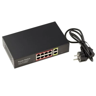 Immagine di KALEA INFORMATIQUE Switch Gigabit Ethernet per alimentazione remota PoE+ da 30W con 8 porte RJ45 downstream e 2 uplink
