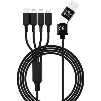 Immagine di Smrter Cavo di ricarica USB A, spina C, connettore Micro B 3.0, Apple Lightning