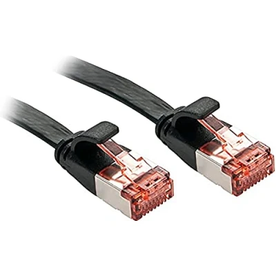 Immagine di LINDY 47571 RJ45 cavo di rete, patch CAT 6 U/UTP 1.00 m Nero con protezione 1 pz.