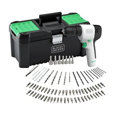 Immagine di BLACK+DECKER Reviva REVDD12C Trapano Avvitatore a Batteria 12V con Accessori 80 Pezzi e Cassetta Portautensili 12.5&quot;