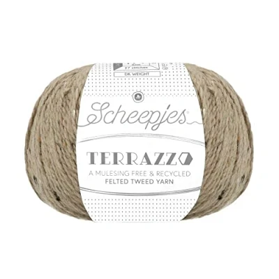 Immagine di Scheepjes Terrazzo Cotone Filato, 70% Lana Senza mulesing 30% Viscosa Riciclata, 746 Sabbia, 1x50g