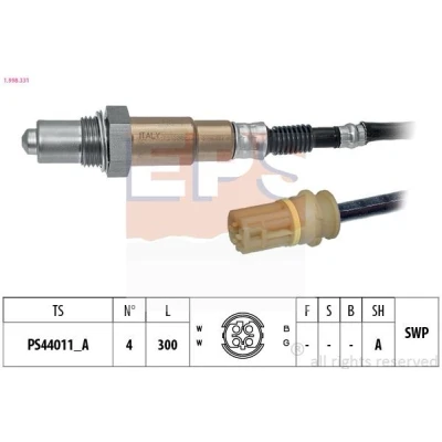 Immagine di EPS 1.998.331 Sonda lambda Made in Italy OE Equivalent riscaldato, planare, Filettatura prelubrificata BMW: 3 Coupe, Sedan, 1 Hatchback