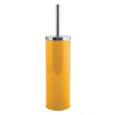 Immagine di MSV Scopino per WC Miami con Contenitore igienico, Giallo Zafferano, 9x39cm