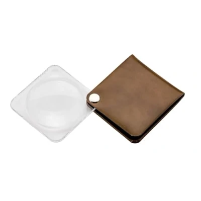 Immagine di Eschenbach 1752860 Lente dingrandimento pieghevole con custodia in pelle Ingrandimenti: 3.5 x Lente: (Ø) 60 mm Marrone