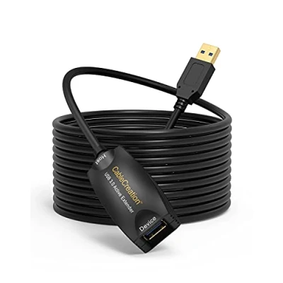 Immagine di CableCreation cavo di prolunga attivo USB 3.0, 5 m, maschio a femmina con amplificazione del segnale, compatibile Oculus Rift/Quest/Quest 2 VR/Link, Valve Index VR, Xbox one, stampante,