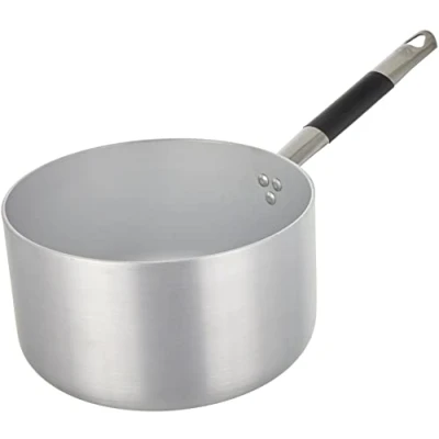 Immagine di Pentole Agnelli ALMC105PIC24 Linea Alluminio Casseruola Alta, Fondo a Induzione con 1 Manico Cool, 24 cm, Acciaio, Argento