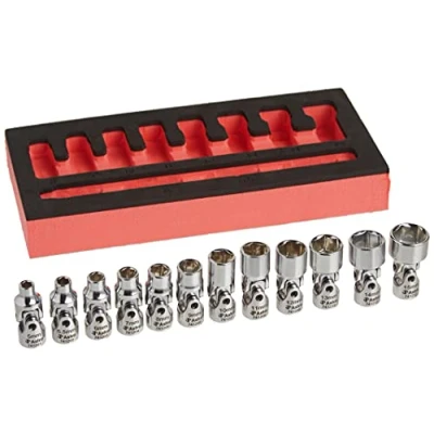 Immagine di Astro Pneumatic Tool Set di chiavi a bussola flessibili da 1/4&quot;, 12 pezzi, 6 punti metrici